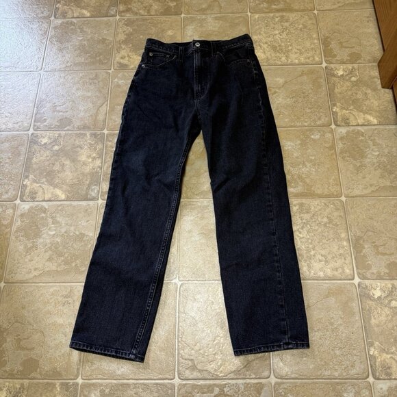 A&F Abercrombie & Fitch Ankle Straight Ultra High Rise Black Denim Jeans 27 / 4 - Picture 2 of 6